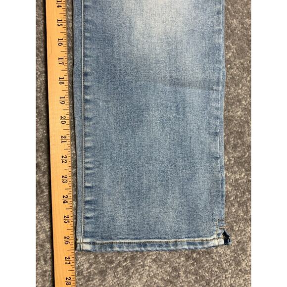 NYDJ Sheri Slim Pants Women Size 16 Blue Pockets Button Snap Fly Stretch - Picture 11 of 14